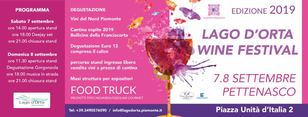 torna a Pettenasco il Lago d’Orta Wine Festival, l’evento organizzato dall’Unione Turistica Lago d’Orta che in questo 2019 giunge felicemente alla 6° edizione.